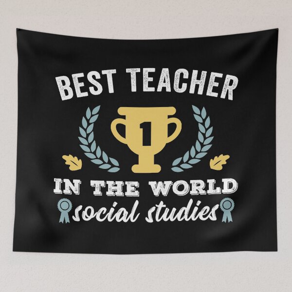 Item preview, Best Teacher in the World - Social Studies designed and sold by wingstar.