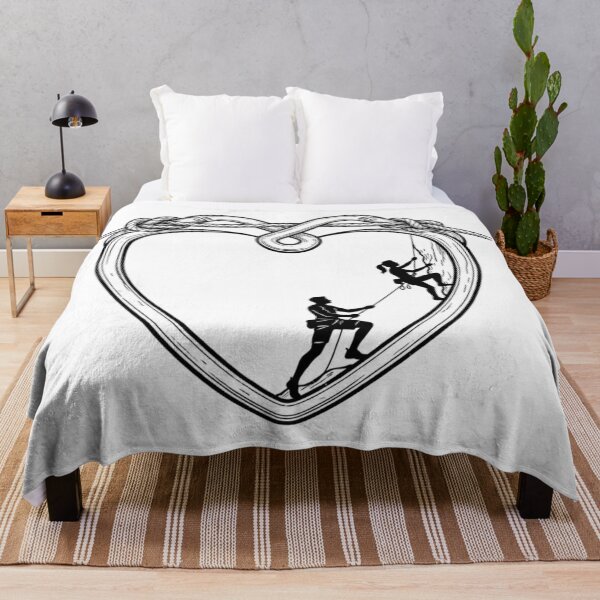 Item preview, Heart Shaped Carabiners Rock Climbing Love Illustration designed and sold by GabeMountainArt.