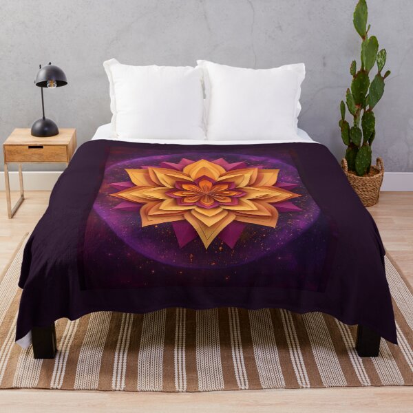 Item preview, Lotus Mandala, 3d Render, Warm Amber And designed and sold by Checho30.