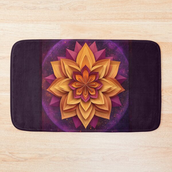 Item preview, Lotus Mandala, 3d Render, Warm Amber And designed and sold by Checho30.