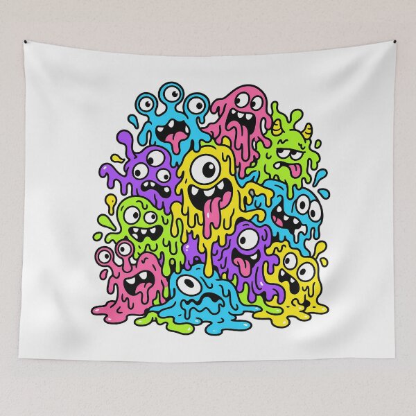 Item preview, Melting Monsters Colorful Slime Creature Crew designed and sold by Thai Vibe Studio.