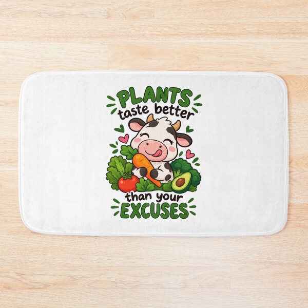 Item preview, Funny Vegan Cow - Plants Taste Better Than Your Excuses designed and sold by JrNergal.