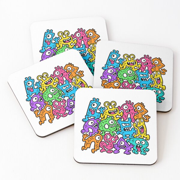 Artikelvorschau, Abstrakte mutierte Buchstabenform Monster Crew entworfen und verkauft von Thai Vibe Studio.