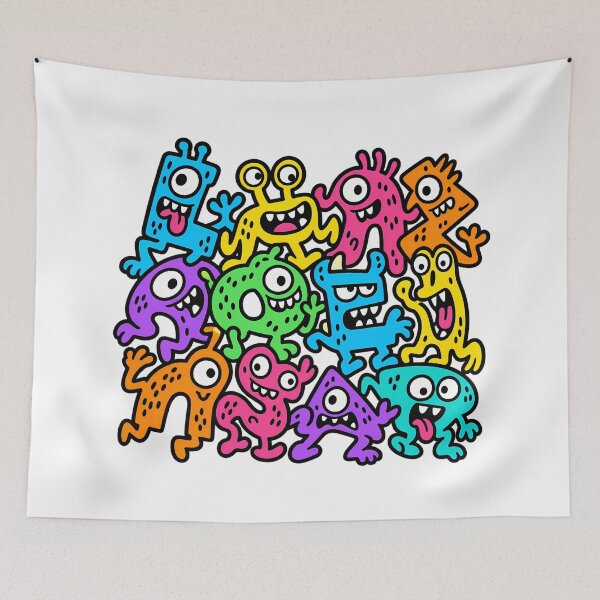 Item preview, Abstract Mutant Letter Shape Monster Crew designed and sold by Thai Vibe Studio.