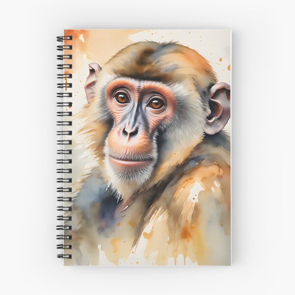 Item preview, Expressive Watercolor Monkey Portrait designed and sold by Hackl20.