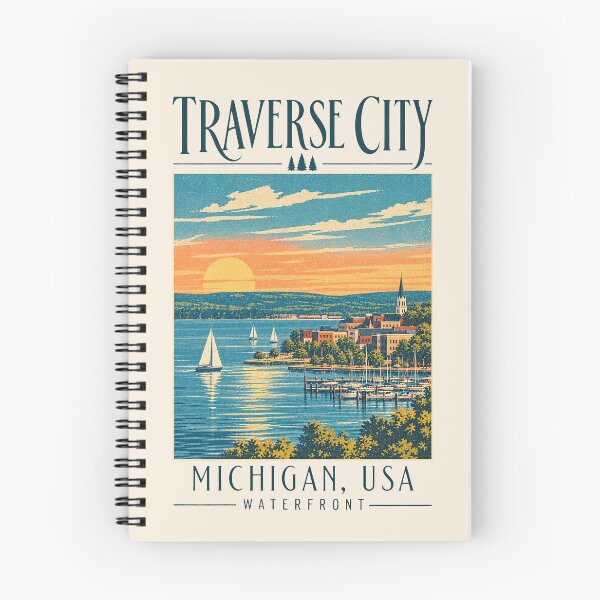 Item preview, Traverse City, Michigan, USA [Retro Travel Poster] designed and sold by elektronen.