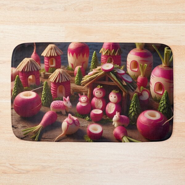 Item preview, Noche de los Rabanos Mexican Christmas Radish Carvings Scene designed and sold by Sybille-Yates.