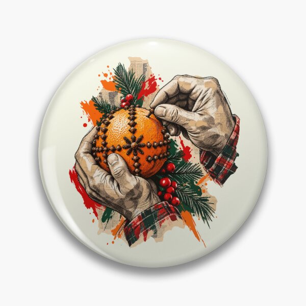 Item preview, Inserting Nails into a Christmas Orange designed and sold by Honu2025.
