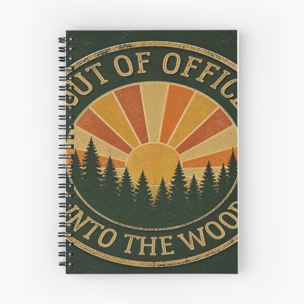 Item preview, Out of office and into the woods retro camping art designed and sold by Bywithrose instant studio.