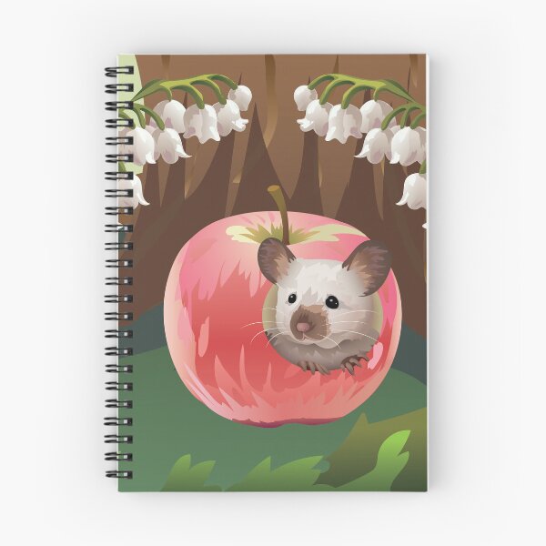 Item preview, mouse in apple with lily of the valley designed and sold by itsafunkytown.