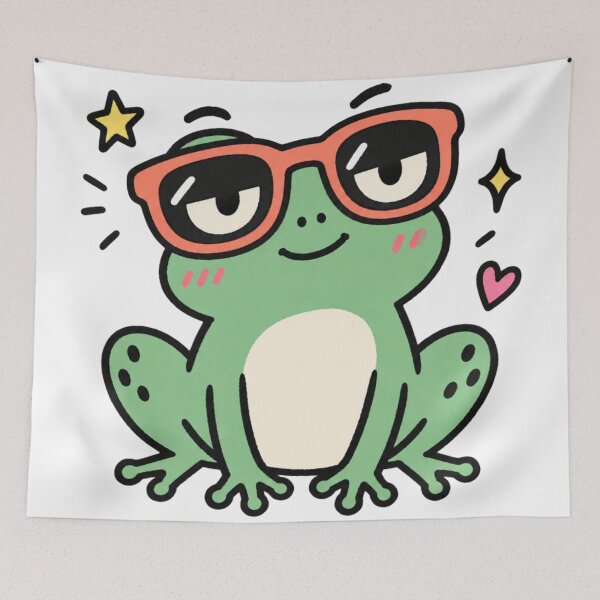 Item preview,  Cool Frog in Sunglasses Sticker designed and sold by Vision Crafted.