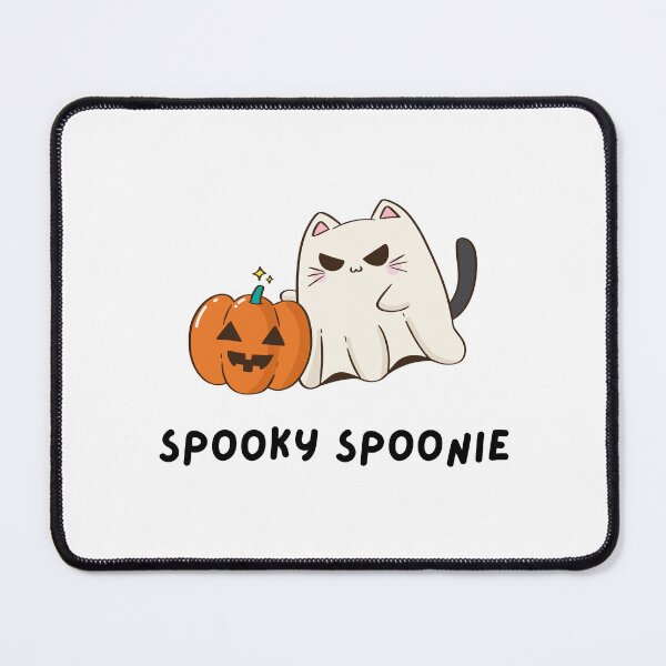 Item preview, Spooky Spoonie Black Font Ghost Cat Pumpkin Halloween Meme designed and sold by kristy1003.