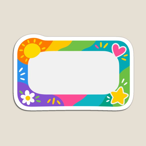 Item preview, Plain Name Tag | Kawaii Blank Name Tag Sticker designed and sold by Art for Every Person.