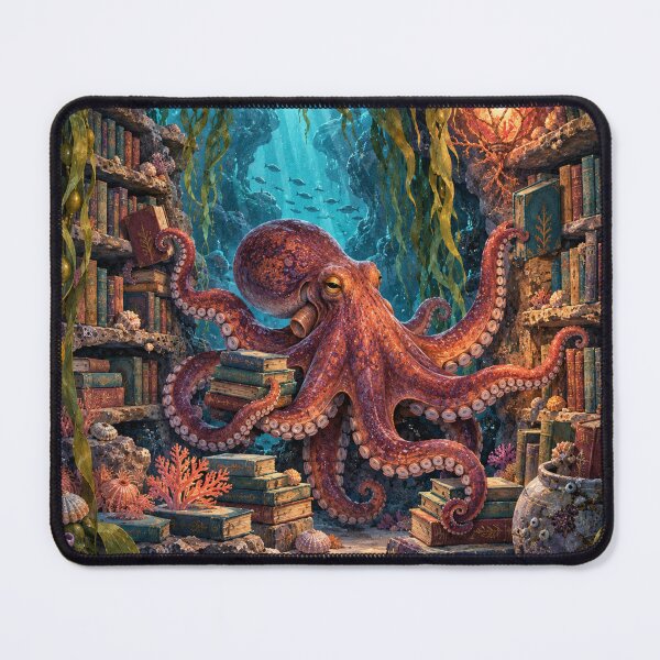 Item preview, The Librarian Octopus designed and sold by DrizzyV.