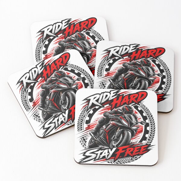 Item preview, Ride Hard Stay Free Sportbike Motorcycle Biker designed and sold by LOVADII.