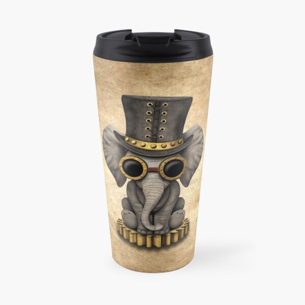 Steampunk Baby Elephant Travel Mug