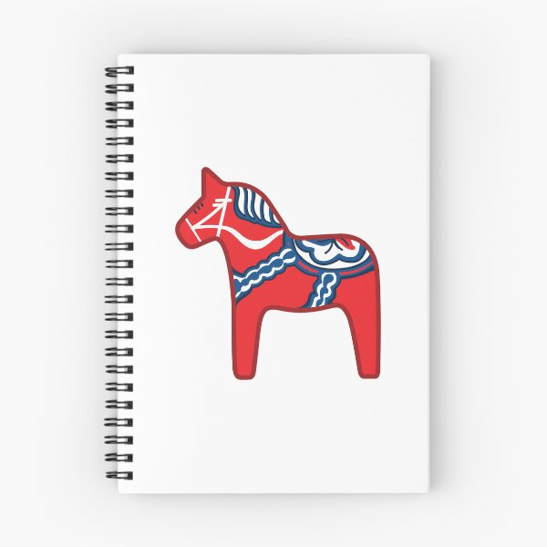 Item preview, Red Dala Horse with blue and white rosemailing reversed designed and sold by jerodart.