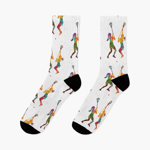 Item preview, Female Lacrosse Players Watercolor Art designed and sold by Liededrom..