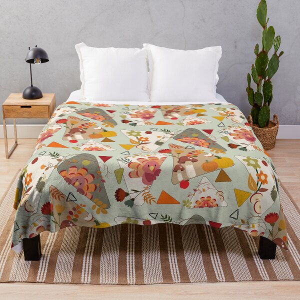 Item preview, Thanksgiving Turkey Hiding Fall Garden Triangle Pattern designed and sold by Vibria Pattern Studio.