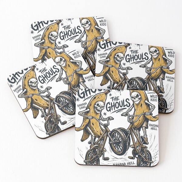 Item preview, The Ghouls Raise Hell Skeleton Bananas BMX Bike Graphic Art designed and sold by BrainConstip.