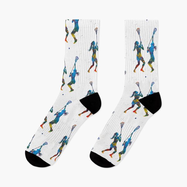 Item preview, Female Lacrosse Players Watercolor Art designed and sold by Liededrom..