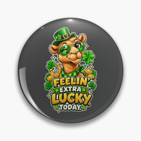 Item preview, Feelin' Extra Lucky Today St Patrick's Day Camel Design – Funny Irish St. Patrick's Day Graphic T-Shirt designed and sold by Camel & Quirk.