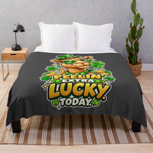 Item preview, Feelin' Extra Lucky Today St Patrick's Day Camel Design – Funny Irish St. Patrick's Day Graphic T-Shirt designed and sold by Camel & Quirk.