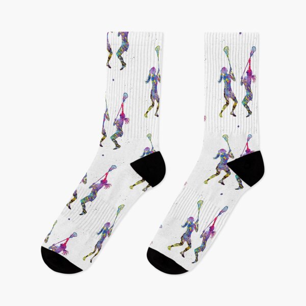 Item preview, Female Lacrosse Players Watercolor Art designed and sold by Liededrom..