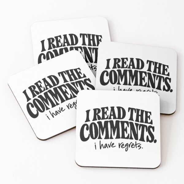 Item preview, I Read The Comments I Have Regrets Funny Typography T-Shirt designed and sold by Infinitelypink.