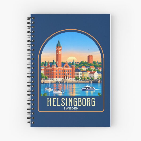 Item preview, Helsingborg Vintage Travel Illustration designed and sold by HomeLivingCo.