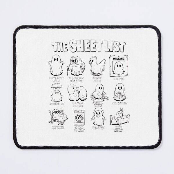 Item preview, The Sheet List Funny Ghost Pun Humor Shirt designed and sold by Maladies.
