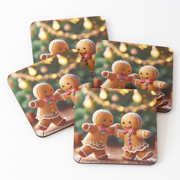 Item preview, Cute Dancing Gingerbread Couple designed and sold by MarionsArt.