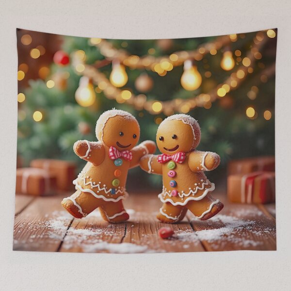 Item preview, Cute Dancing Gingerbread Couple designed and sold by MarionsArt.