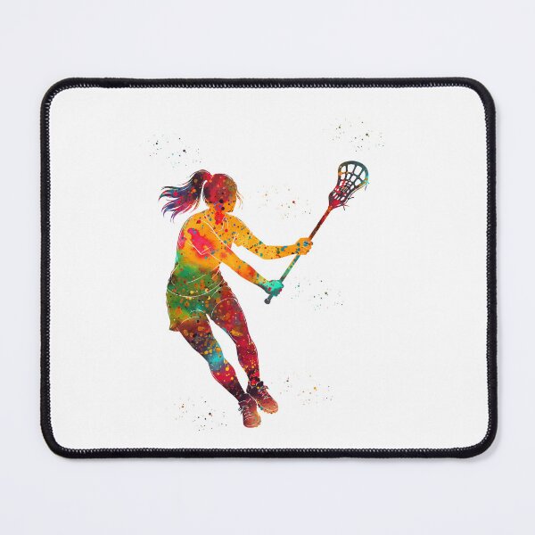 Item preview, Female Lacrosse Player Watercolor Art designed and sold by Liededrom..