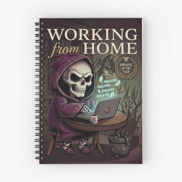 Item preview, Working From Home Grim Reaper - Skeleton Laptop Funny Office Humor designed and sold by Margot’s Creative World.
