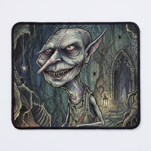 Item preview, Creepy horror house goblin illustration designed and sold by Vintage Designs +.
