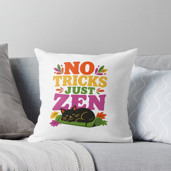 Item preview, No Tricks Just Zen Cute Cat Yoga Fall designed and sold by Colorful-Garden.