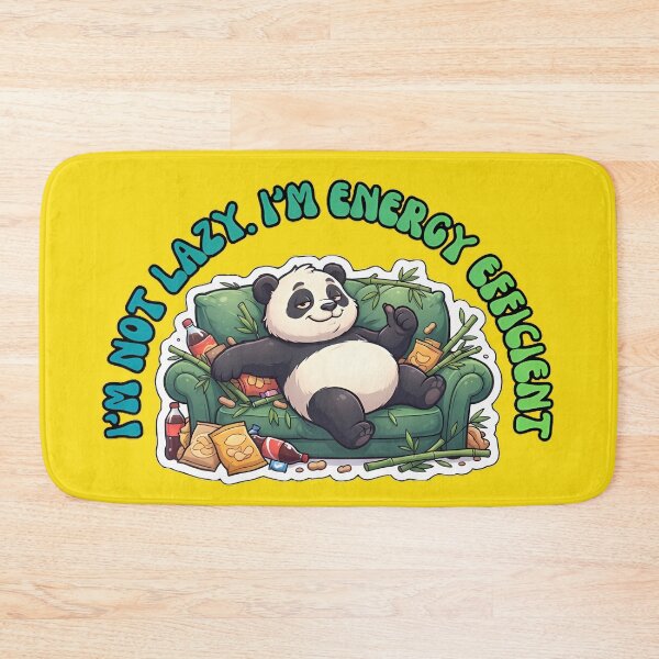 Item preview, I'm Not Lazy Energy Efficient Panda designed and sold by ZeroContextArt.