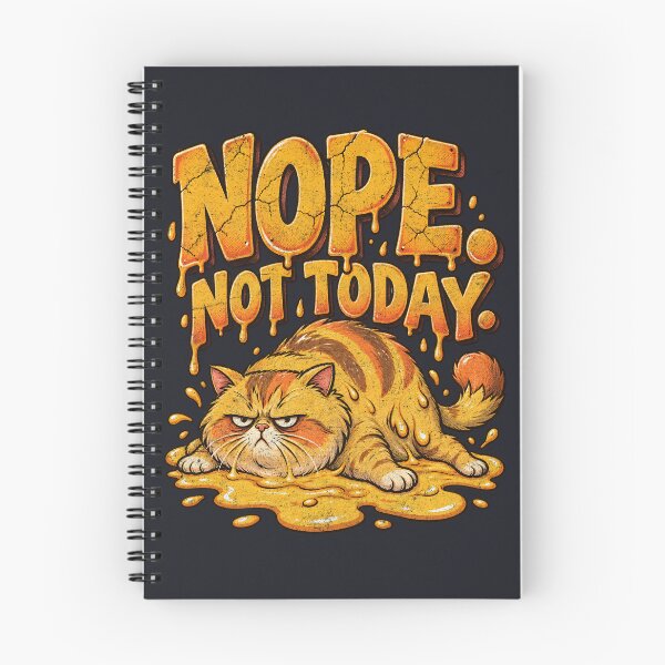 Item preview, Nope Not Today – Grumpy Melting Orange Cat designed and sold by AwesomeBeyondLimits.