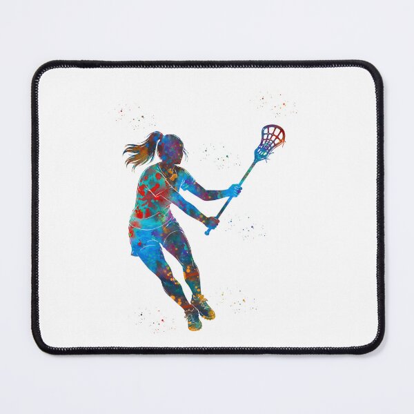Item preview, Female Lacrosse Player Watercolor Art designed and sold by Liededrom..