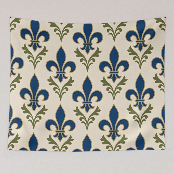 Item preview, Purple and Green Fleur de Lis Pattern designed and sold by Sybille-Yates.