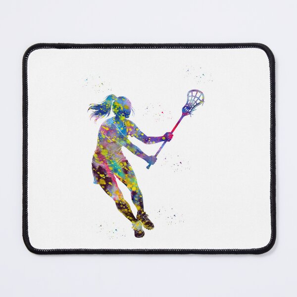 Item preview, Female Lacrosse Player Watercolor Art designed and sold by Liededrom..