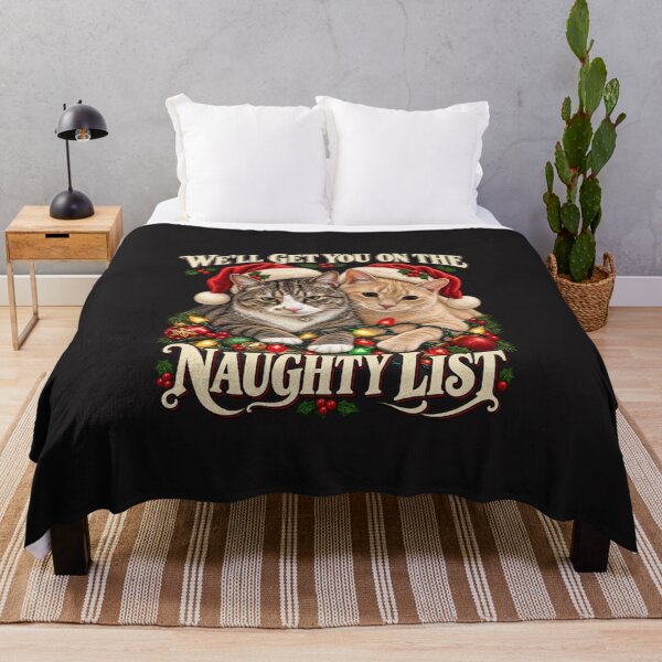 Item preview, We'll Get You on the Naughty List Funny Christmas Cats designed and sold by kiralynstration.