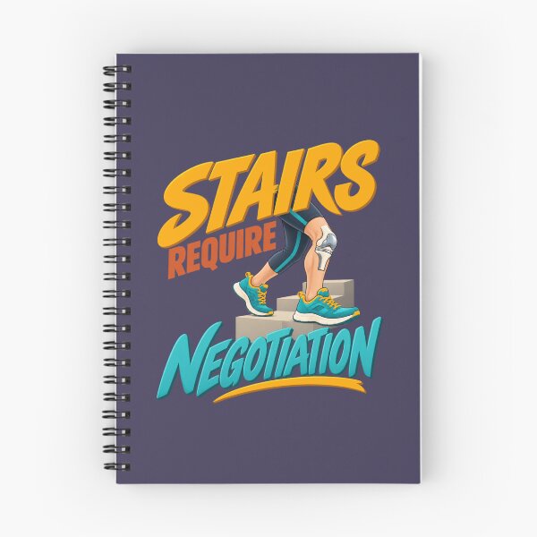 Item preview, Stairs Require Negotiation Knee Replacement Humor designed and sold by PunchDrop.