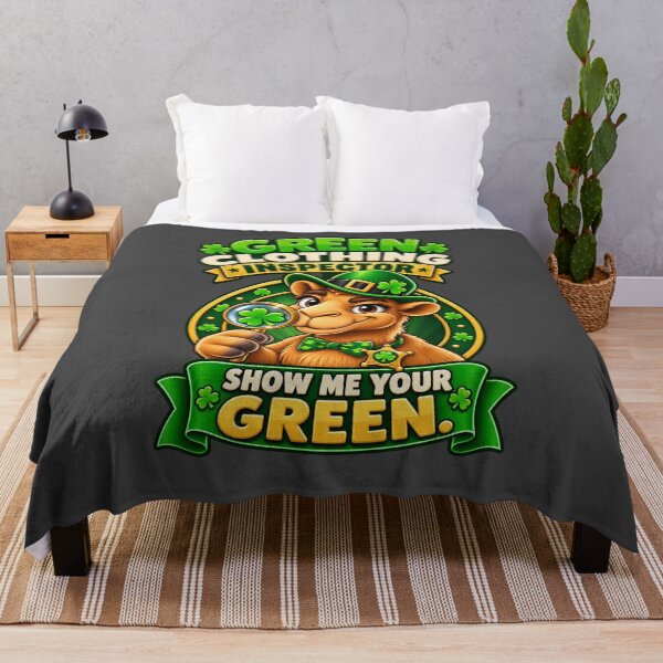 Item preview, Green Clothing Inspector St Patrick's Day Camel Design – Funny Irish St. Patrick's Day Graphic T-Shirt designed and sold by Camel & Quirk.