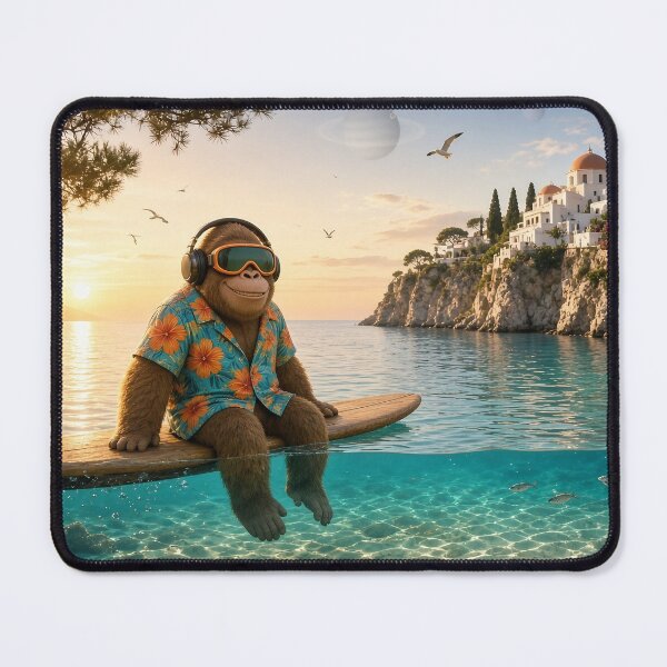 Item preview, Morning Swim - DJ Seldon Surfing a Crystal Clear Mediterranean Bay designed and sold by KGOart.