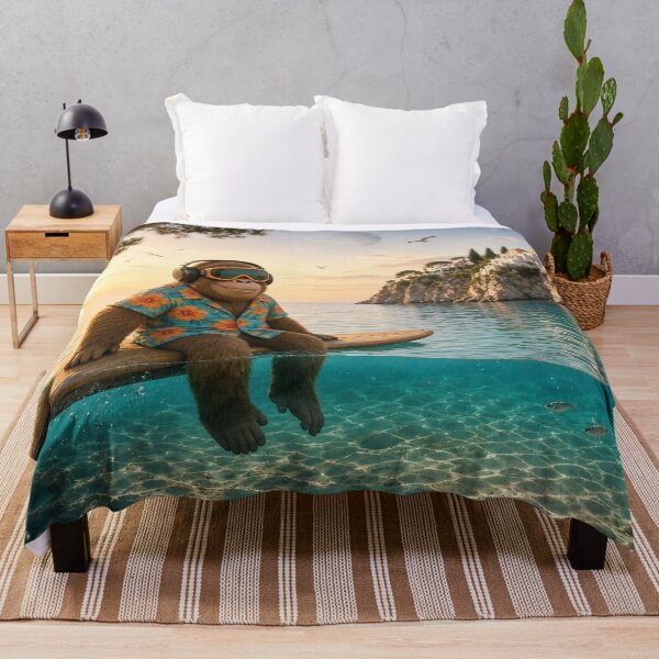 Item preview, Morning Swim - DJ Seldon Surfing a Crystal Clear Mediterranean Bay designed and sold by KGOart.