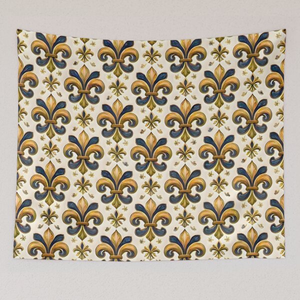 Item preview, Purple and Gold Fleur de Lis Pattern designed and sold by Sybille-Yates.