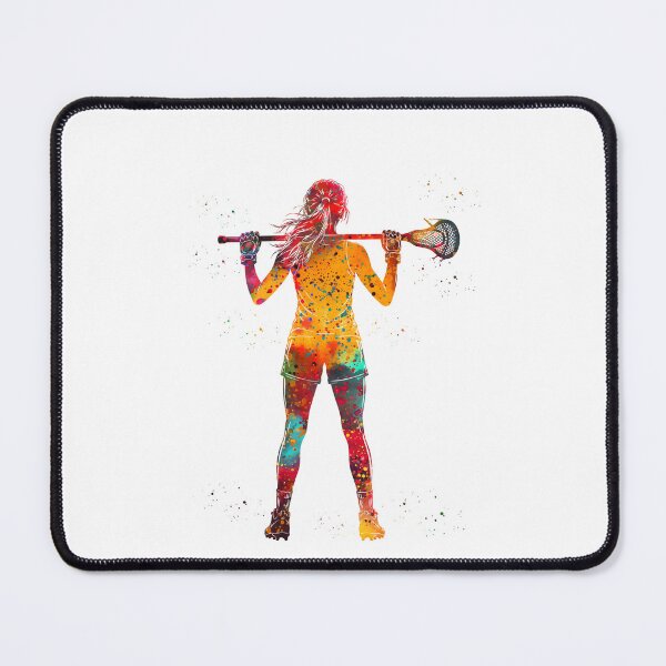 Item preview, Female Lacrosse Player Watercolor Art designed and sold by Liededrom..
