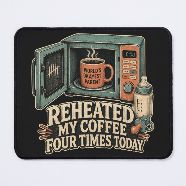 Item preview, Reheated My Coffee Four Times Today Shirt, Funny New Mom T-Shirt, Mom Coffee Humor Tee, New Mom Gift Shirt, Vintage Microwave Mug Graphic designed and sold by TshirtsLabs.